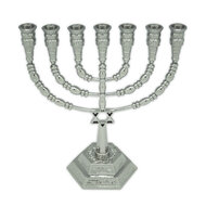 Menorah zilver met Davidster