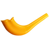 Vrolijke plastic shofar - geel