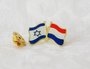 Reversspeld met Israëlische en de Nederlandse vlag 